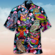Funny Owl Print Shirt for Men Cartoon Color Men's Shirt Hawaii
