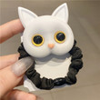 Black White Cat Hair Claw Clip Hairpin Cute Cat Rubber Bands