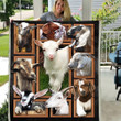 Goat Breeds Funny Dog Puppies Face Soft Throw Plush Sherpa Fleece Blanket