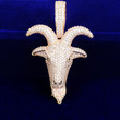 Goat Head Pendant Gold Color Plated AAA Zircon Hip Hop Necklace