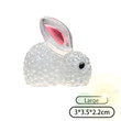 Cute Mini Bunny Car Light-emitting Ornament for Automobile Center Console Steering Wheel Rear Mirror Luminous Rabbit Decoration
