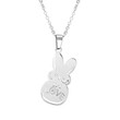 Rabbit Pendant Necklaces Beads Neck Chain Stainless Steel