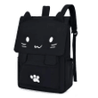 Cute Cat Backpack Cartoon Embroidery Girls Large School Bag