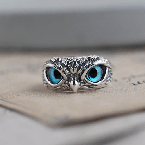 Charm Vintage Cute Men and Women Simple Design Owl Ring Silver Color Engagement Wedding Rings