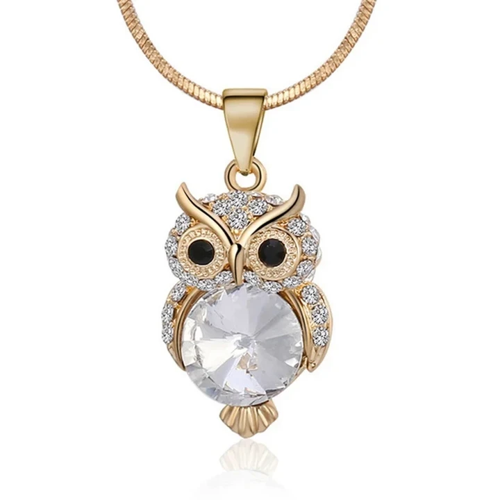 Cute Owl Bird Pendant For Women Gift Necklace