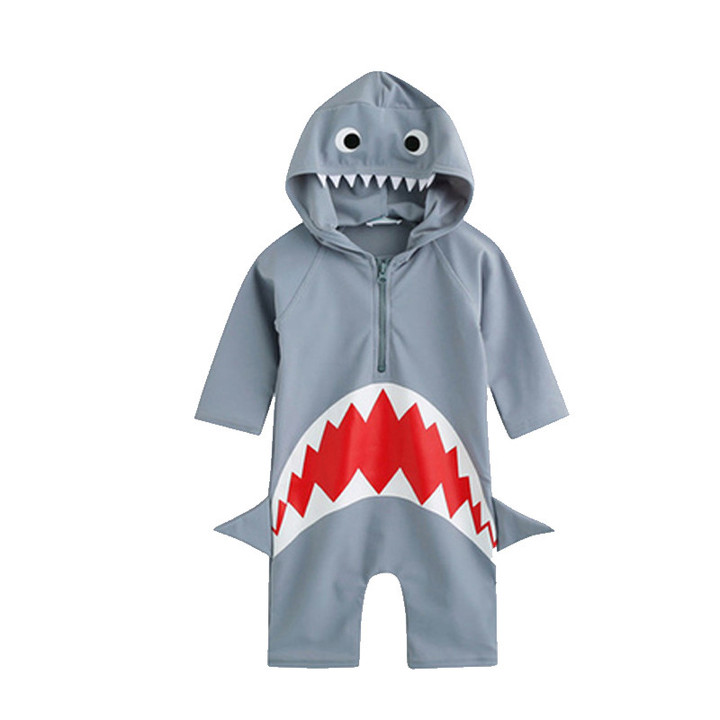 Children's one piece swimwear Cute Shark for baby/kids boys and girls Sun-proof Fast dry swimming suit Bathing suit