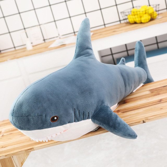 Giant Big Funny Soft Bite Shark Plush Toy Stuffed Cute Animal Reading Pillow Appease Cushion Doll Gift For Children Baby
