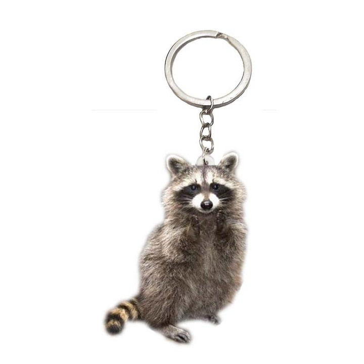Raccoon key chain Acrylic Not 3D Key ring Ring