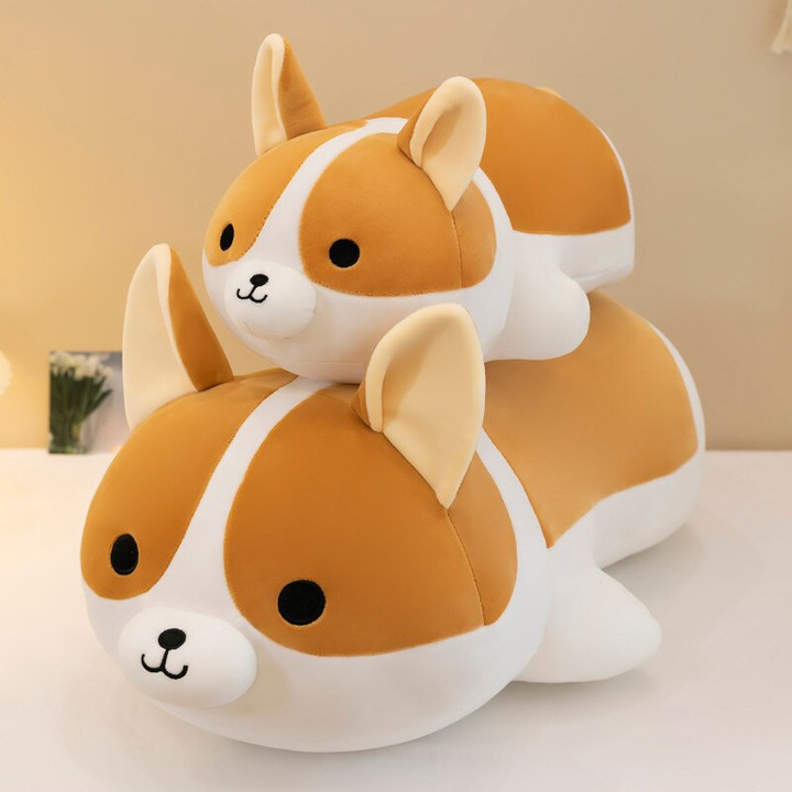 40-80CM Kawaii Corgi Dog Doll Plush Soft Pillow