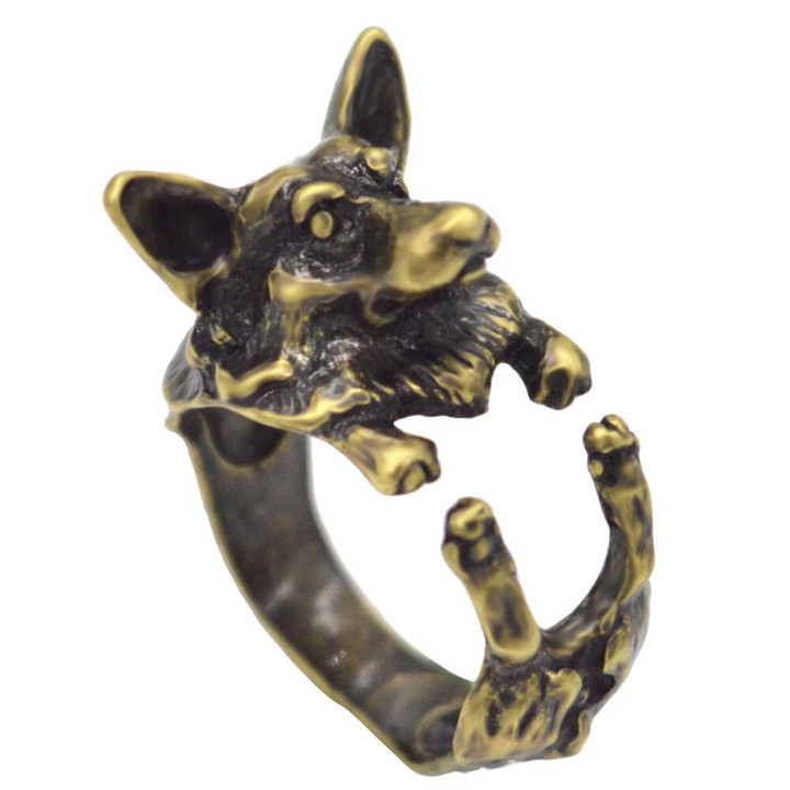 Corgi Dog Ring Animal English Dog Ring Hippie Knuckles Rings