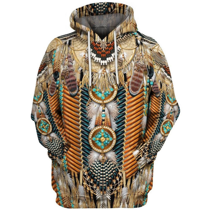 Native Tribal Tattoo 3D All Over Print Unisex Deluxe Hoodie