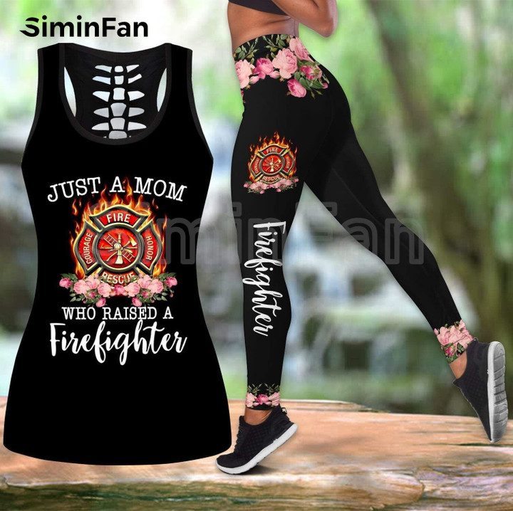 Firefighter Design Combo Outfit Two Piece Yoga Sets Women
