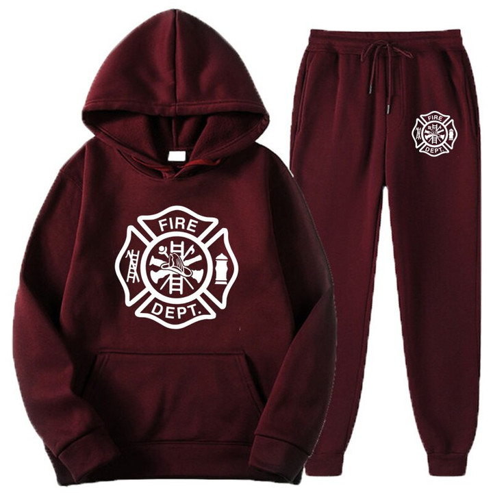 Fire Rescue Firefighter Solid Color Tracksuit