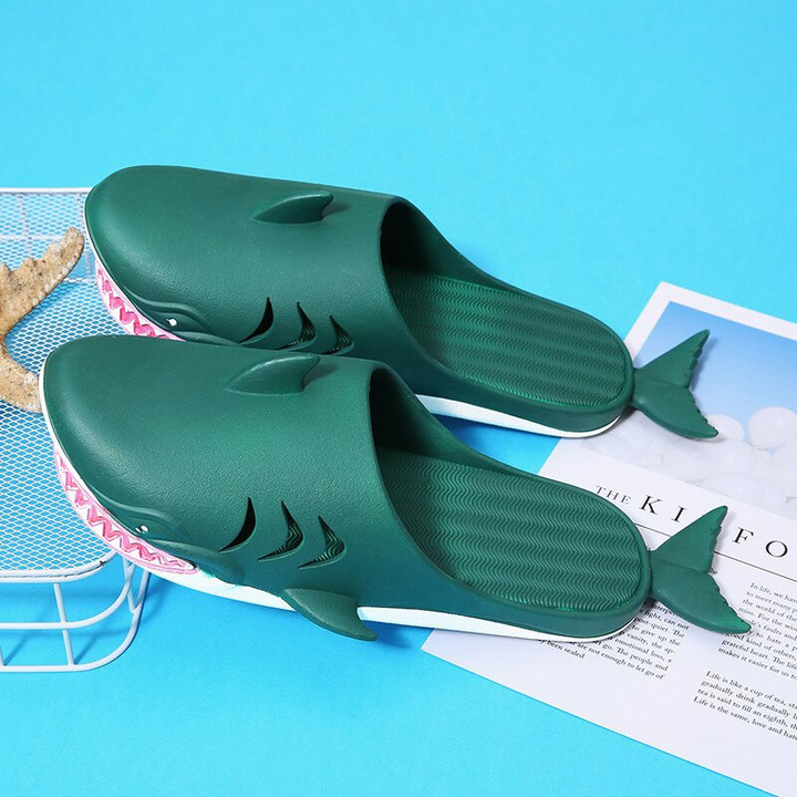 Men Slippers Cute Shark Slides