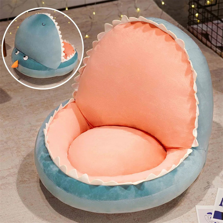 Shark Teeth Plush Stuffed Toy Cushion Sofa Home Seat