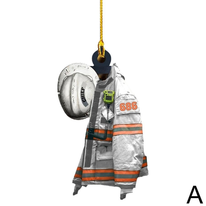 Firefighter Uniform Hanging Ornament For Car Home Xmas Souvenir Gift