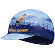 Cycling Cap Under Helmet For Men And Women German Shepherd With Blue Background