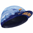 Cycling Cap Under Helmet For Men And Women Golden With Blue Background
