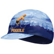 Cycling Cap Under Helmet For Men And Women Poodle With Blue Background