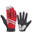 Cycling Gloves Full Finger Breathable And High Elastic Winter Spring Red Color For Men And Women