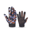 Cycling Gloves Full Finger High Elastic Breathable Anti-slip Purple Camo Style For Women Men Sports