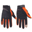 Cycling Gloves Full Finger Motocross Anti Slip Absorption Breathable With Black Orange Color For Men And Women