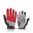 Cycling Gloves Full Finger Non Slip Touch Screen Breathable With Red Gray Color For Men And Women