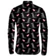 Grey Wolf And Pink Pig On Black Unisex Cycling Jacket