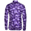Monochrome Purple Camouflage Military Pattern Unisex Cycling Jacket