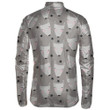Cute Grey Face Of Wolf And Black Stars Unisex Cycling Jacket