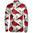 Red Cardinal Bird And Leaf Cartoon Style Unisex Cycling Jacket