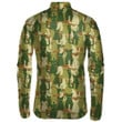 Happy Cat Silhouette Green Camo Military Pattern Unisex Cycling Jacket