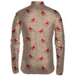 Red Cardinal Bird Sitting On The Snowy Branch With Berries Unisex Cycling Jacket