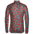 The Drawing Red Cardinal Bird On A Blue Background Unisex Cycling Jacket