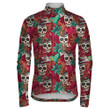 Sugar Skull Mexican With Hearts And Plants Unisex Cycling Jacket