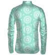 Green Paste Background With Mandala Floral Ornament Unisex Cycling Jacket