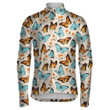Yellow And Blue Butterflies On A White Background Unisex Cycling Jacket