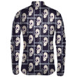 Human Skulls And Chains On Dark Blue Background Unisex Cycling Jacket