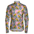 Beautiful Bird Parrots And Tropical Leaves Unisex Cycling Jacket