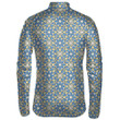 Yellow And Blue Floral Mandala Ornament Unisex Cycling Jacket