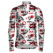 Angry Human Skull With Dots And Zigzag Unisex Cycling Jacket