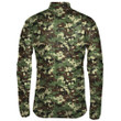 Digital Pixel Dark Green Camouflage Military Textured Unisex Cycling Jacket