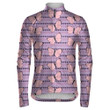 Spring Theme Pink Butterflies On Pastel With Hearts Unisex Cycling Jacket