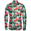 Beautiful Flamingo With Palm Leave And Floral Unisex Cycling Jacket