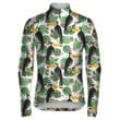 Lovely Birds Palm Leaves And Flowers Unisex Cycling Jacket