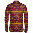 African Fashion With Red Round Floral Mandala Motif Unisex Cycling Jacket