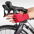 Cycling Gloves Half Finger Sports Wear Absorbing Anti Slip Quick Drying Breathable With Cobweb Pattern Black Red Color For Men And Women