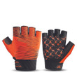 Cycling Gloves Half Finger Summer Shockproof Sports Breathable With Orange Color For Men And Women