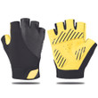 Cycling Gloves Half Finger Breathable Road Sports With Yellow Black Color For Men And Women