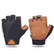 Cycling Gloves Half Finger Running Fitness Gym With Brown Black Color For Men And Women